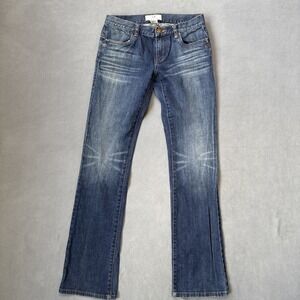 Armani Exchange Jeans Womens‎ 2 Blue Embellished Low Rise Y2K Bootcut Stretch